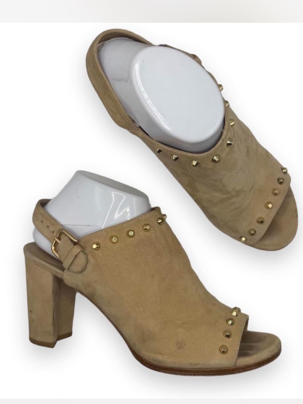 Stuart Weitzman Commodore Studded Slingback Mule sandals